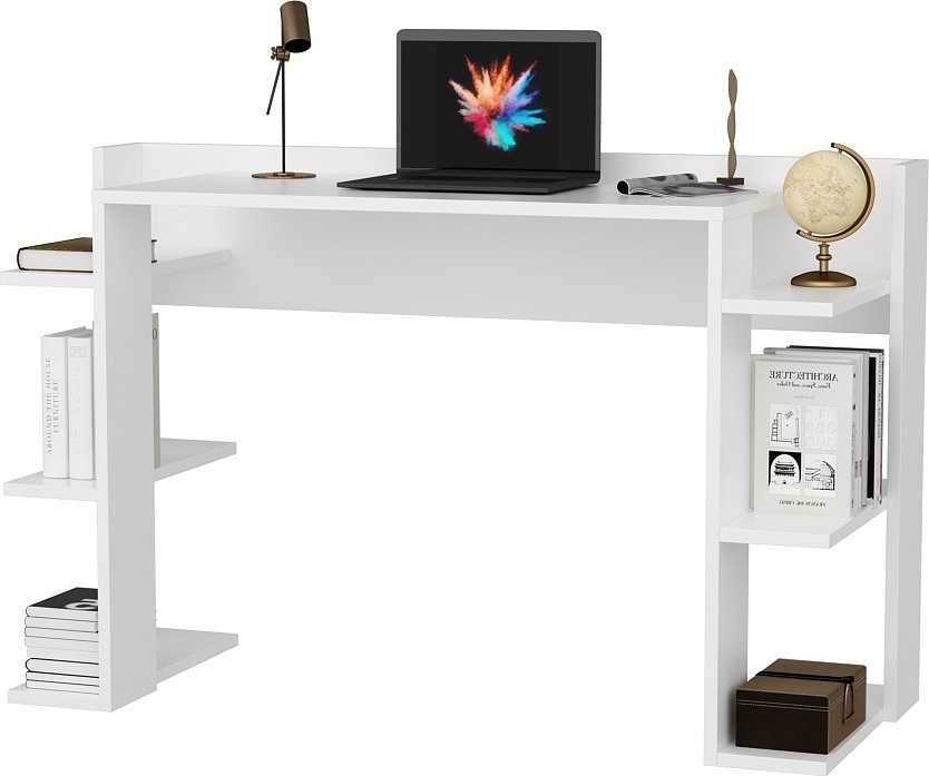 Platanus-Schreibtisch Wei� - 122,7 x 45 cm