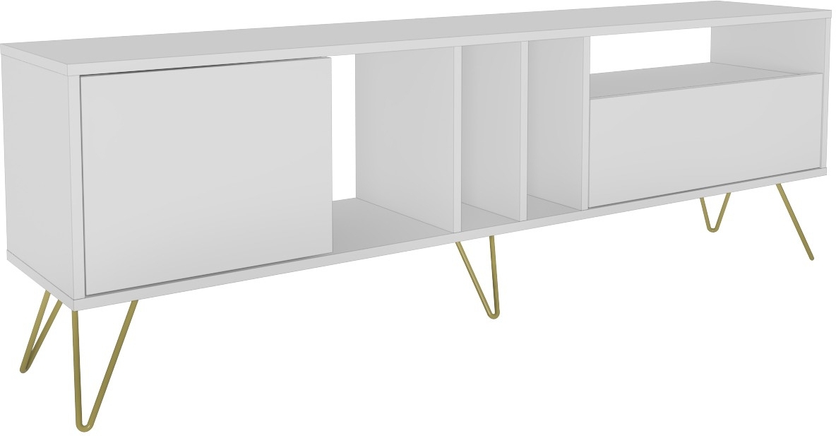 Mistico TV-Ständer - Weiß/Gold Mistico TV-Ständer - Weiß/Gold