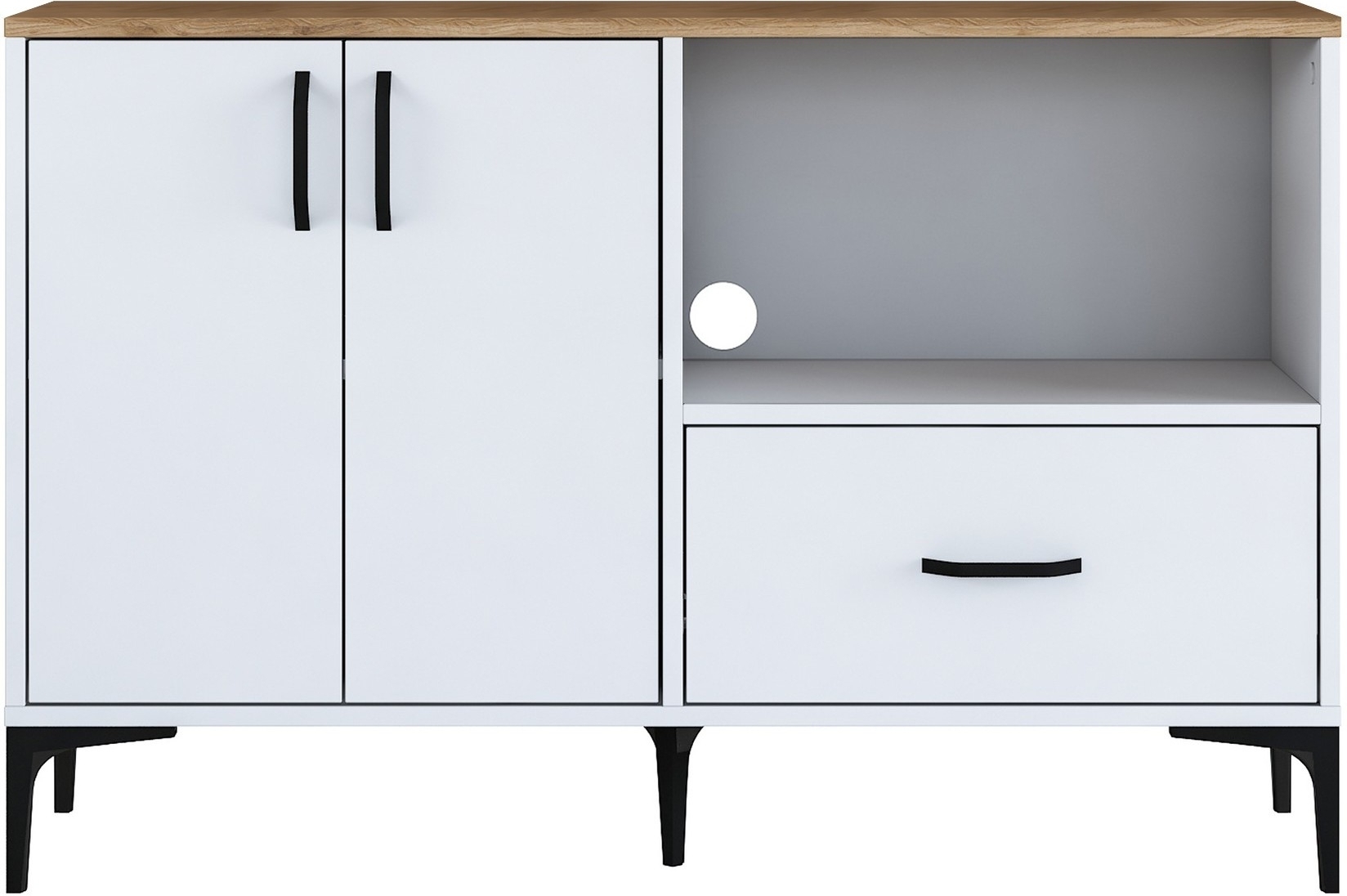 Jericho K�chenschrank 161 - Wei�/Walnuss