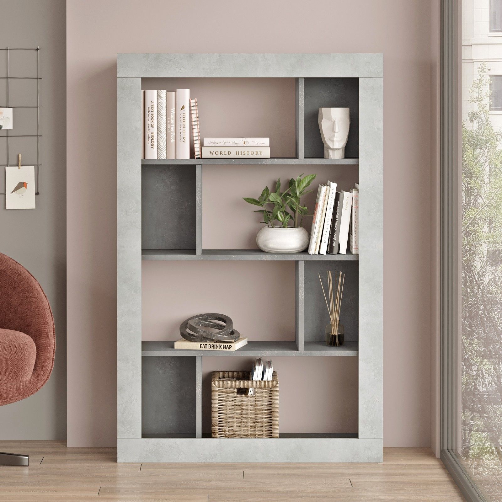 Luvio B�cherregal 22 - Silber/Anthrazit