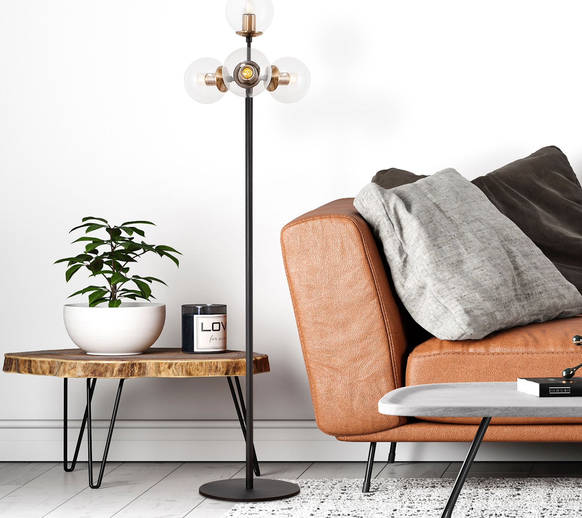 Akkas Stehlampe fertig - Schwarz