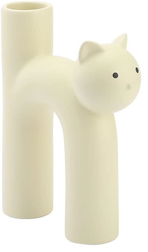 Gato Vase - Creme