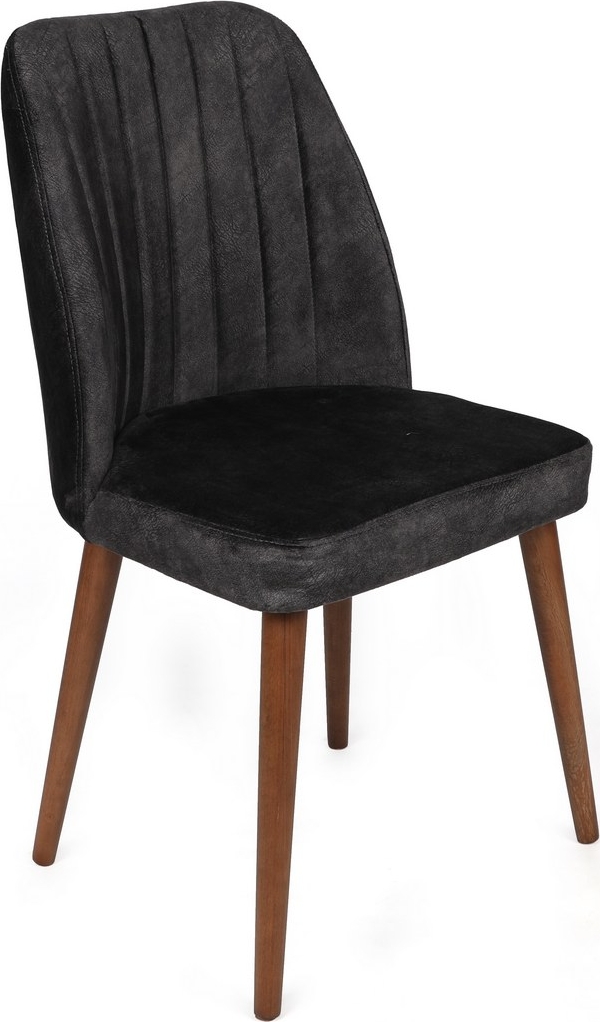 Alfred Esszimmerstuhl-Set - Anthrazit/Walnuss Alfred Esszimmerstuhl-Set - Anthrazit/Walnuss
