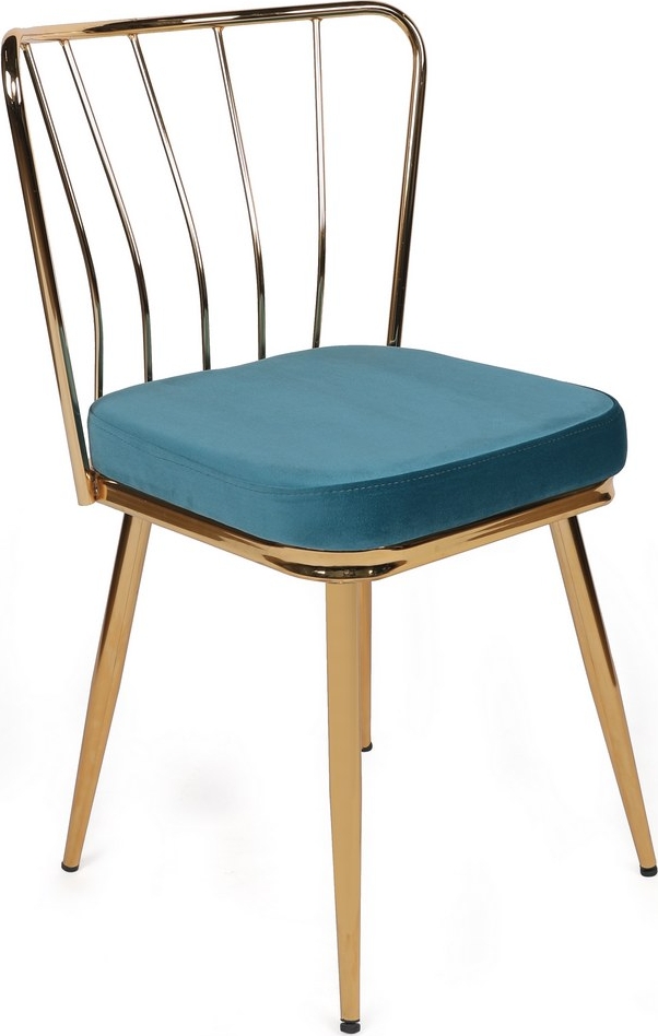 Jill Esszimmerstuhl-Set - Blau/Gold