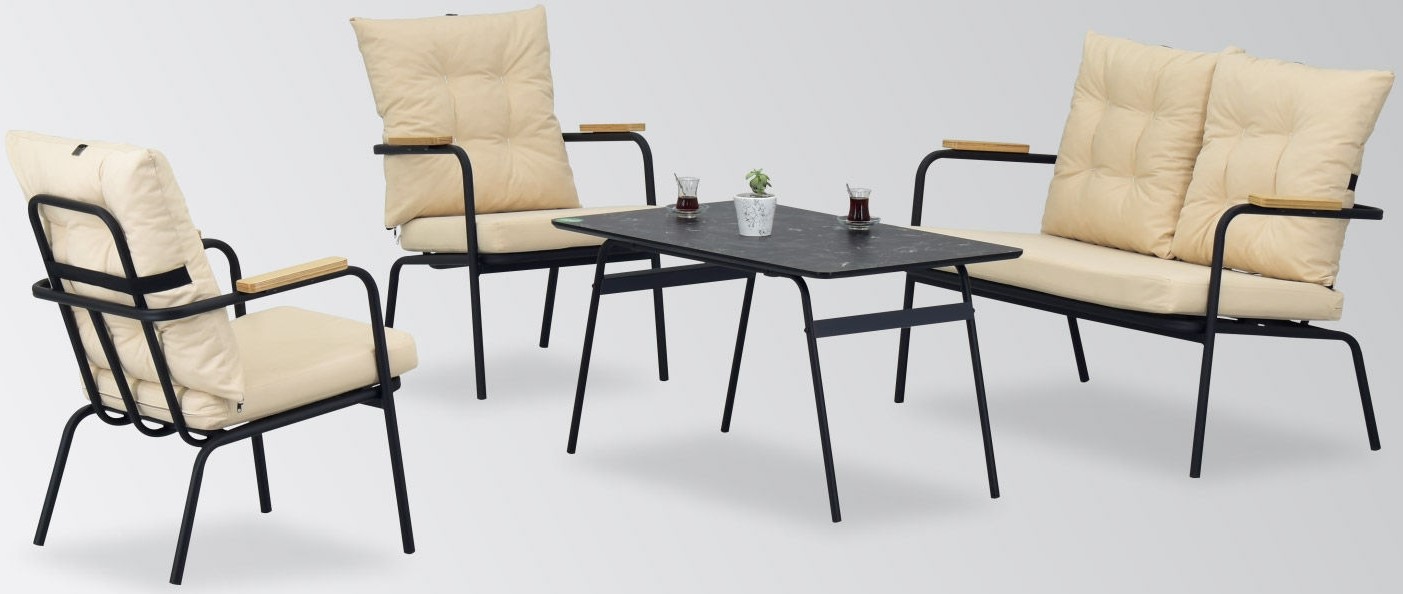 Bremen Gartenmöbel - Creme/Schwarz + Möbelreinigung Bremen Gartenmöbel - Creme/Schwarz + Möbelreinigung