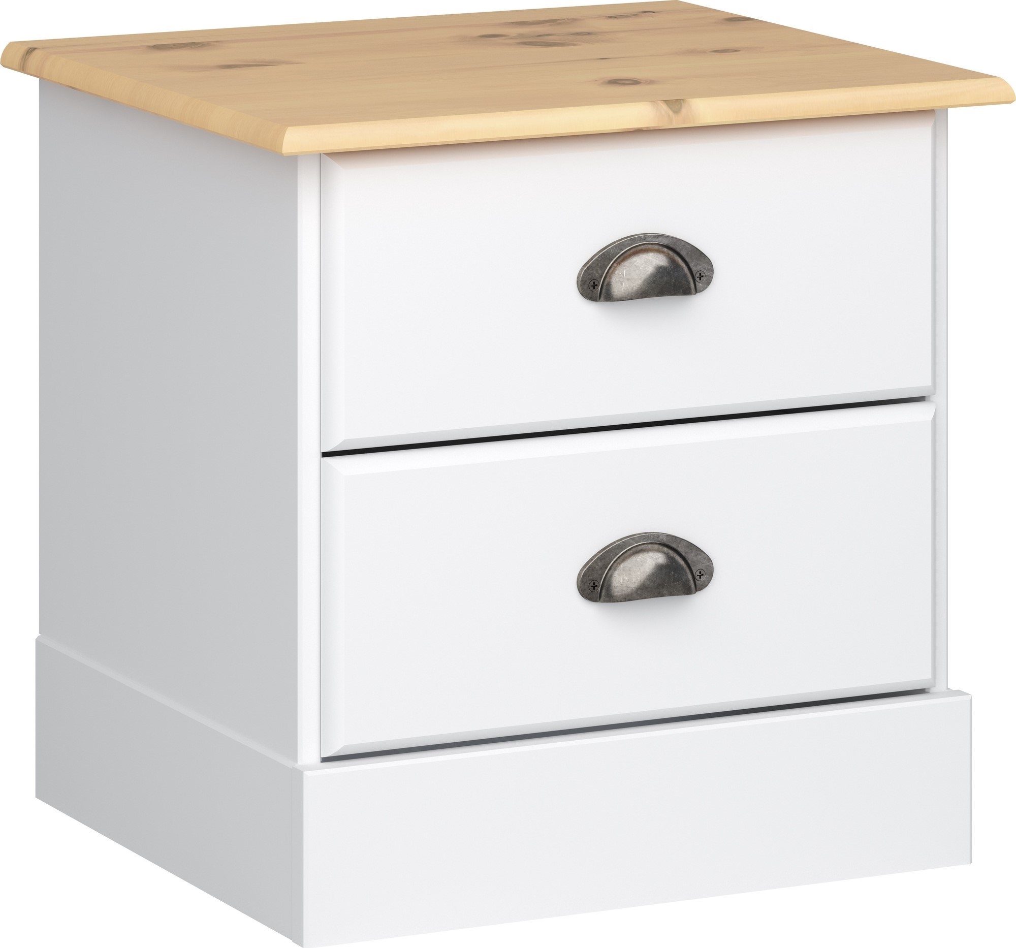 Nola Nachttisch - Wei�/Beige