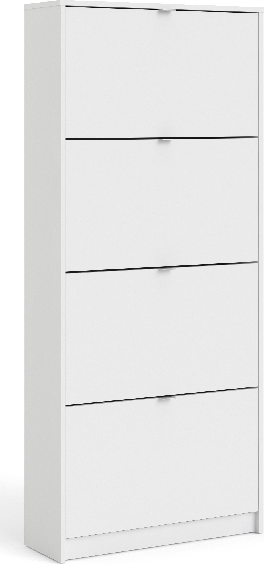 Schuhe tiefer Schuhschrank mit 4 F�chern - Wei�