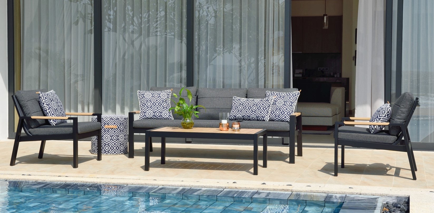 Panama Lounge Gruppe 2 - Schwarz/Gelb