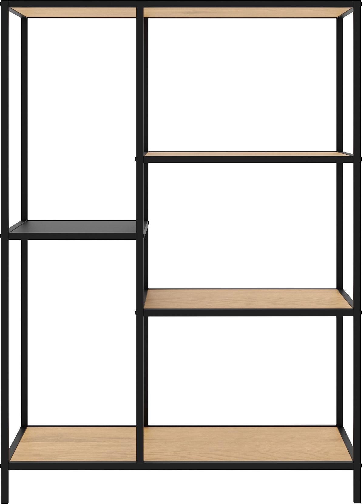 Medici-B�cherregal H112 cm - Eiche/Schwarz