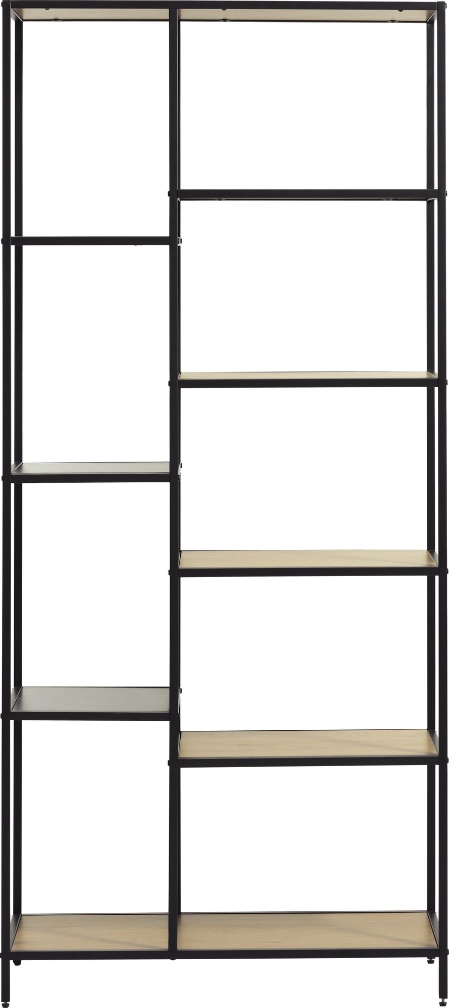 Medici-B�cherregal H180 cm - Eiche/Schwarz