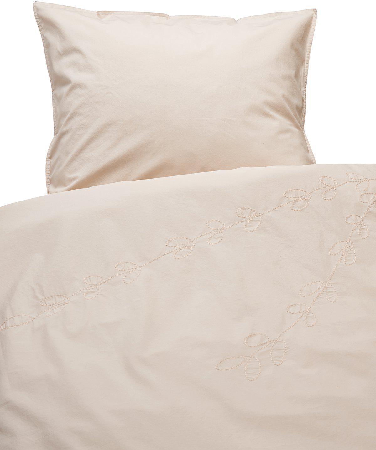 Amie Stickerei-Bettgarnitur 150 x 210 cm - Hellrosa