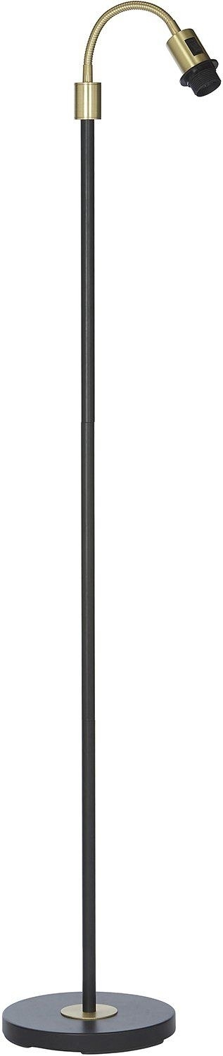 Einarmige Stehleuchte Amy - Schwarz/Messing - 150 cm
