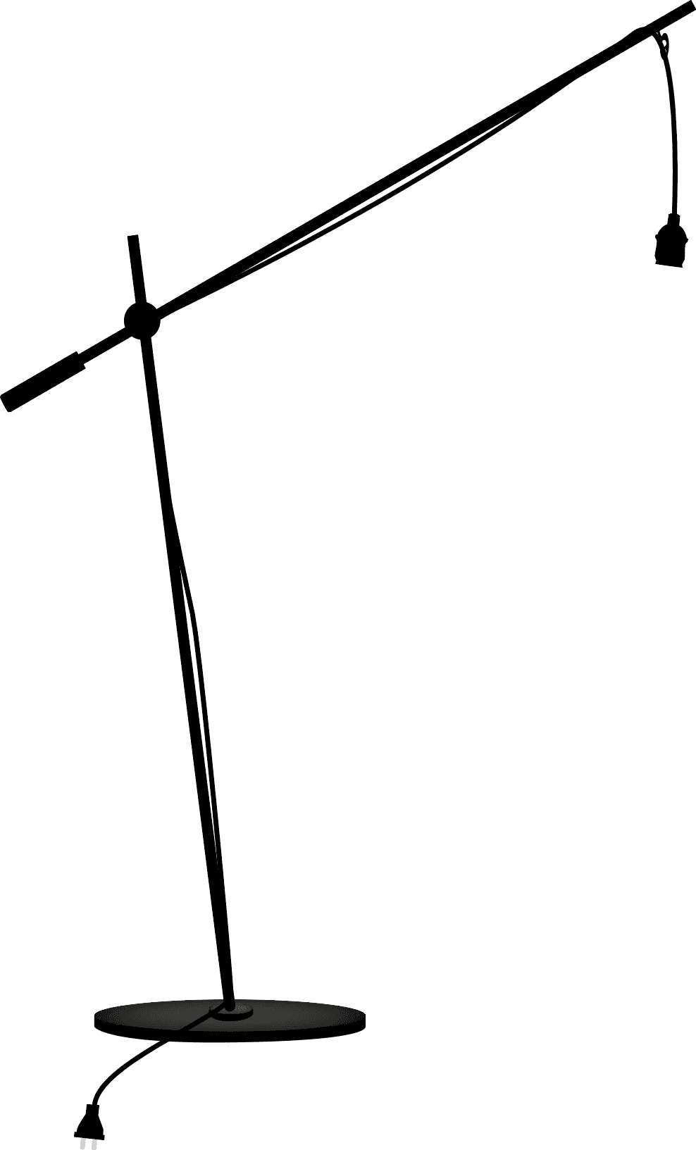 Anund Stehleuchte - Schwarz - 190 cm