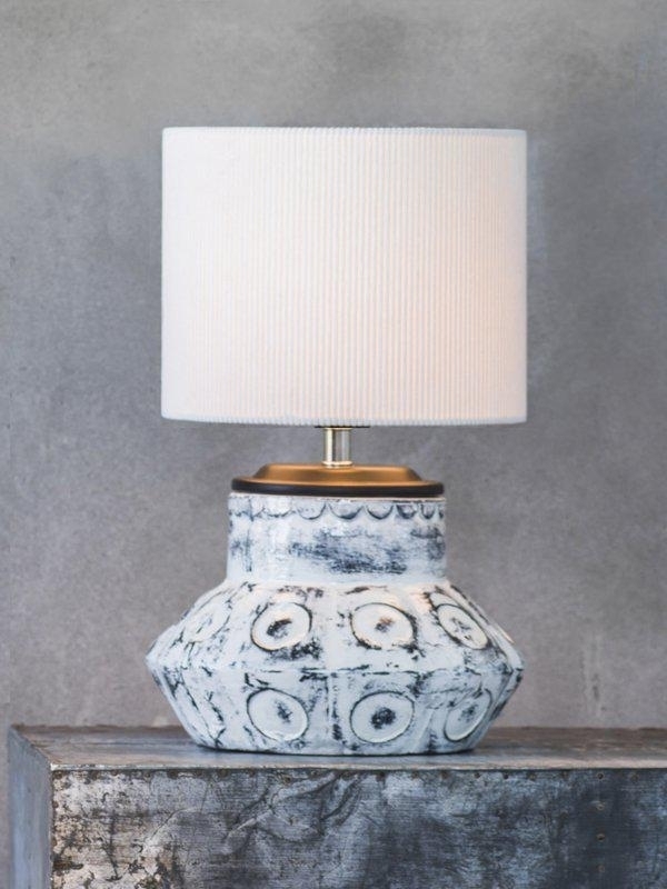 Larry Tischlampe - Wei�/Offwhite - 38 cm