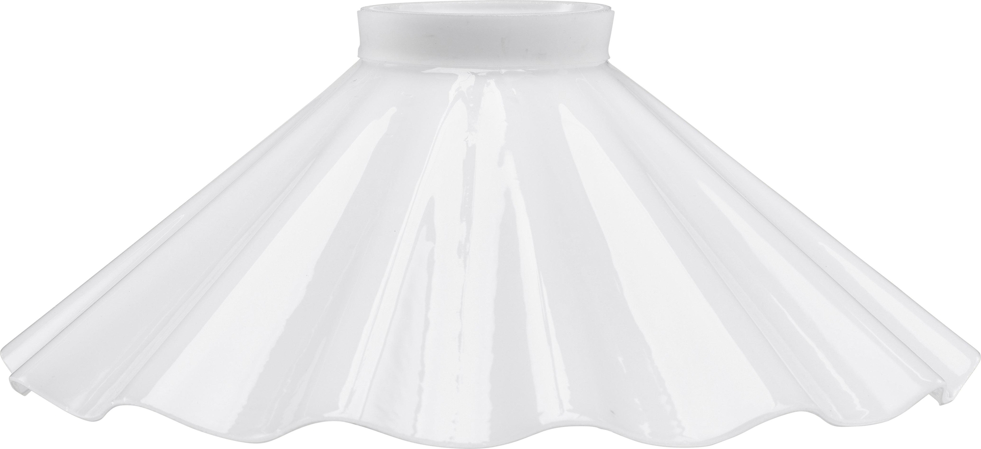 August plissierter Lampenschirm - Opalglas - 25 cm