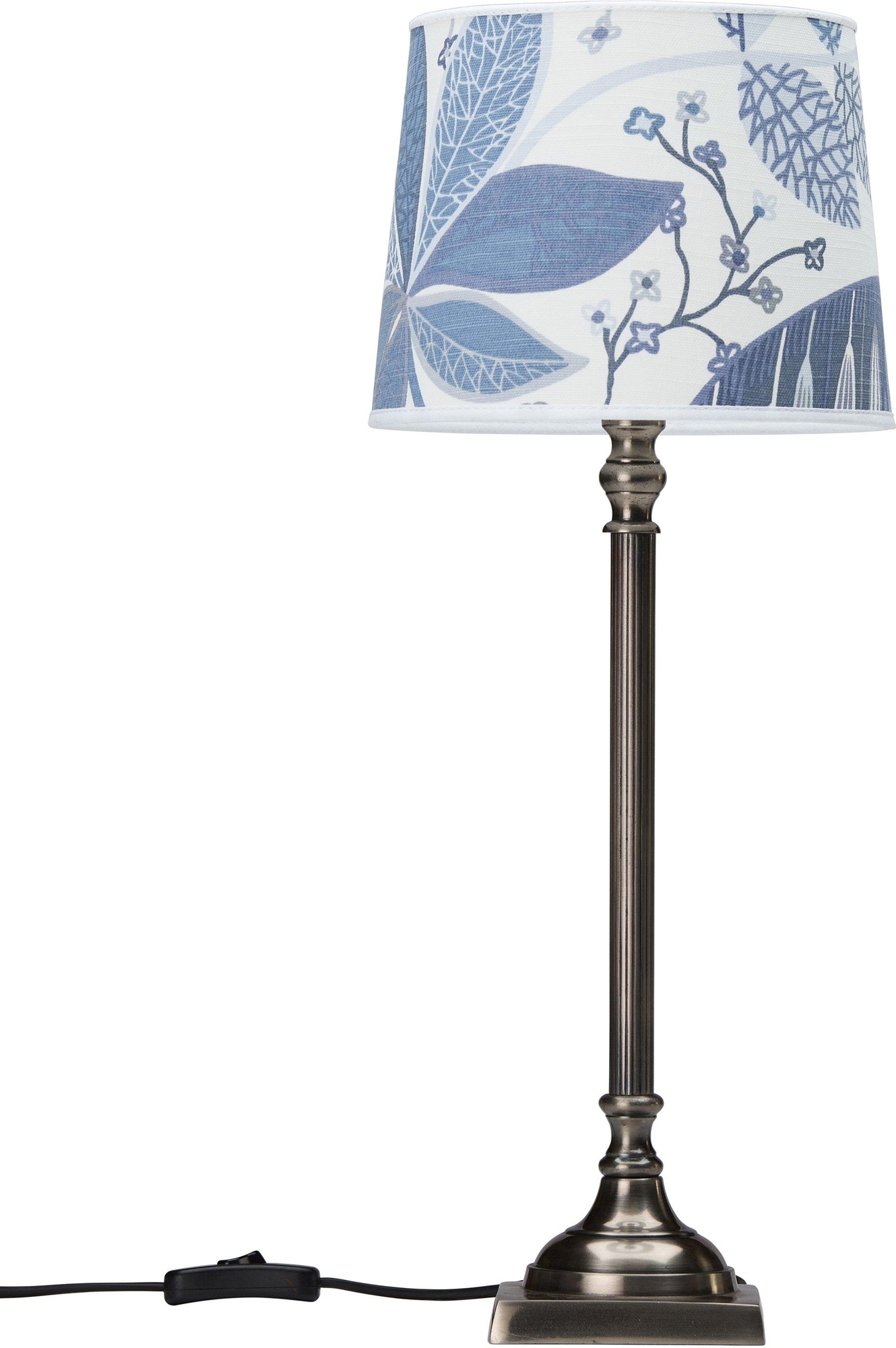 Margot Tischlampe - Antiksilber/Blau - 50 cm Margot Tischlampe - Antiksilber/Blau - 50 cm