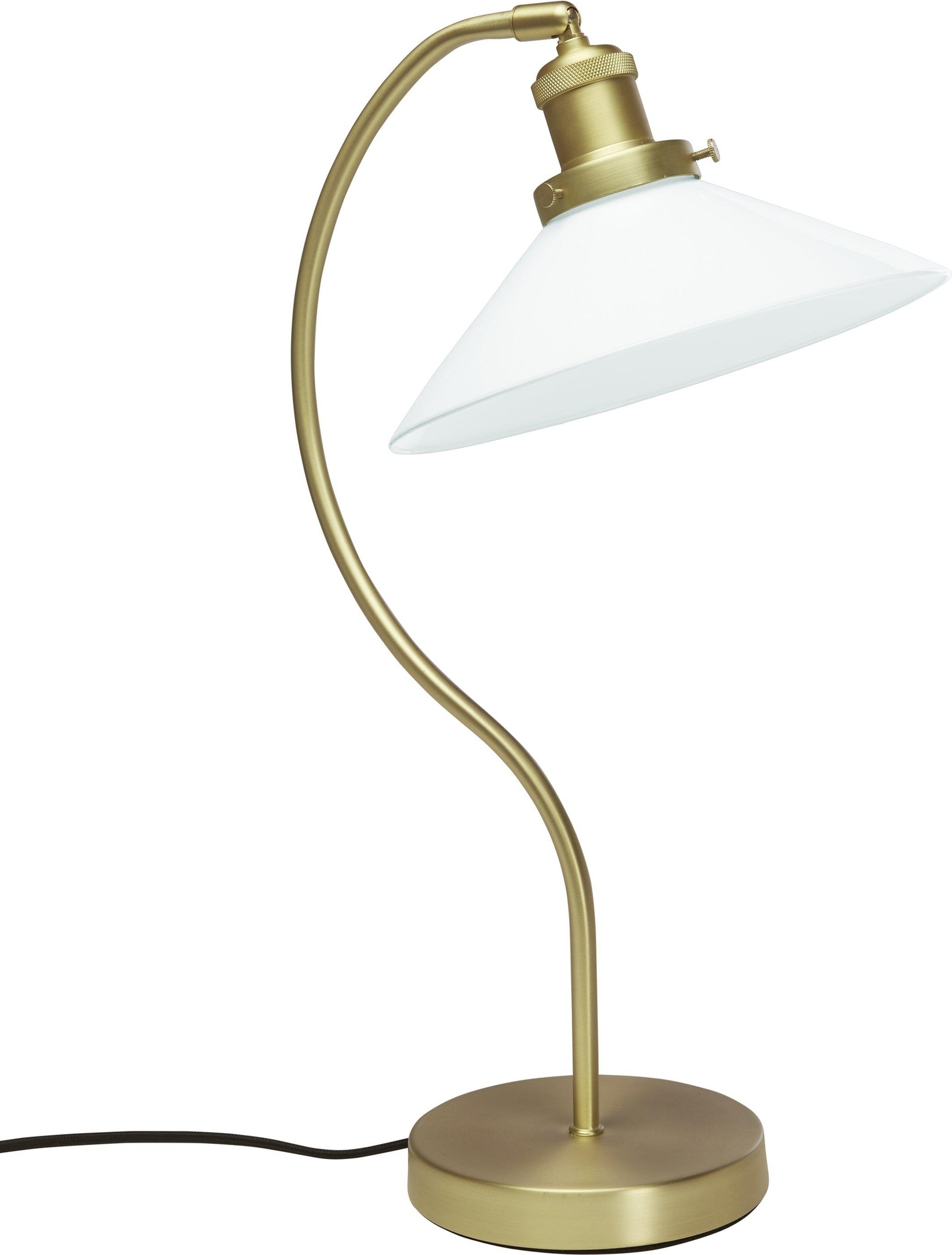 Axel Tischlampe - Opalglas/Messing - 25 cm