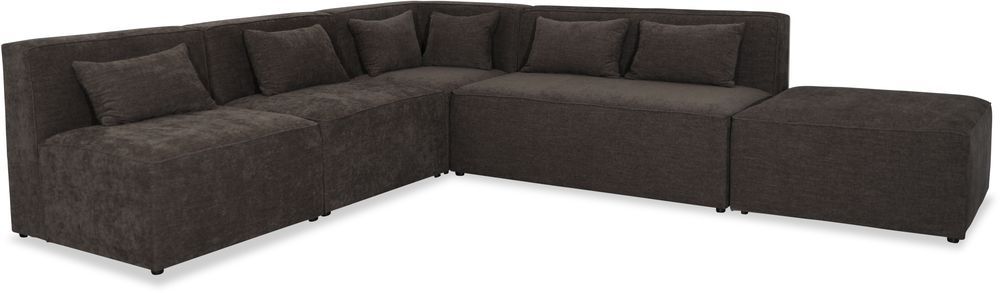 Modular aufbaubares Ecksofa - Braun