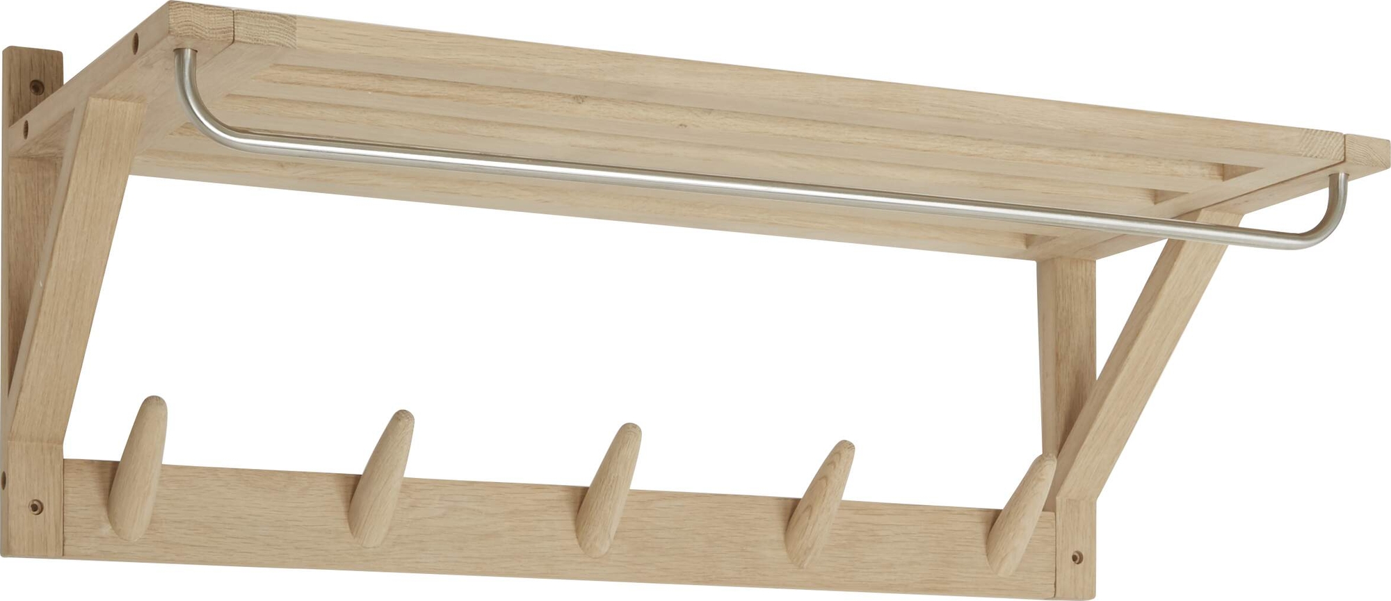 Odense Hutablage in Weiß getüncht 80 cm Odense Hutablage in Weiß getüncht 80 cm