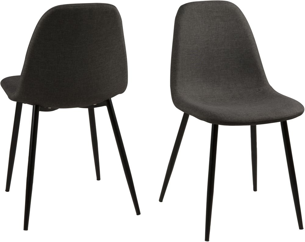 Wilma Esszimmerstuhl - grau/schwarz Wilma Esszimmerstuhl - grau/schwarz