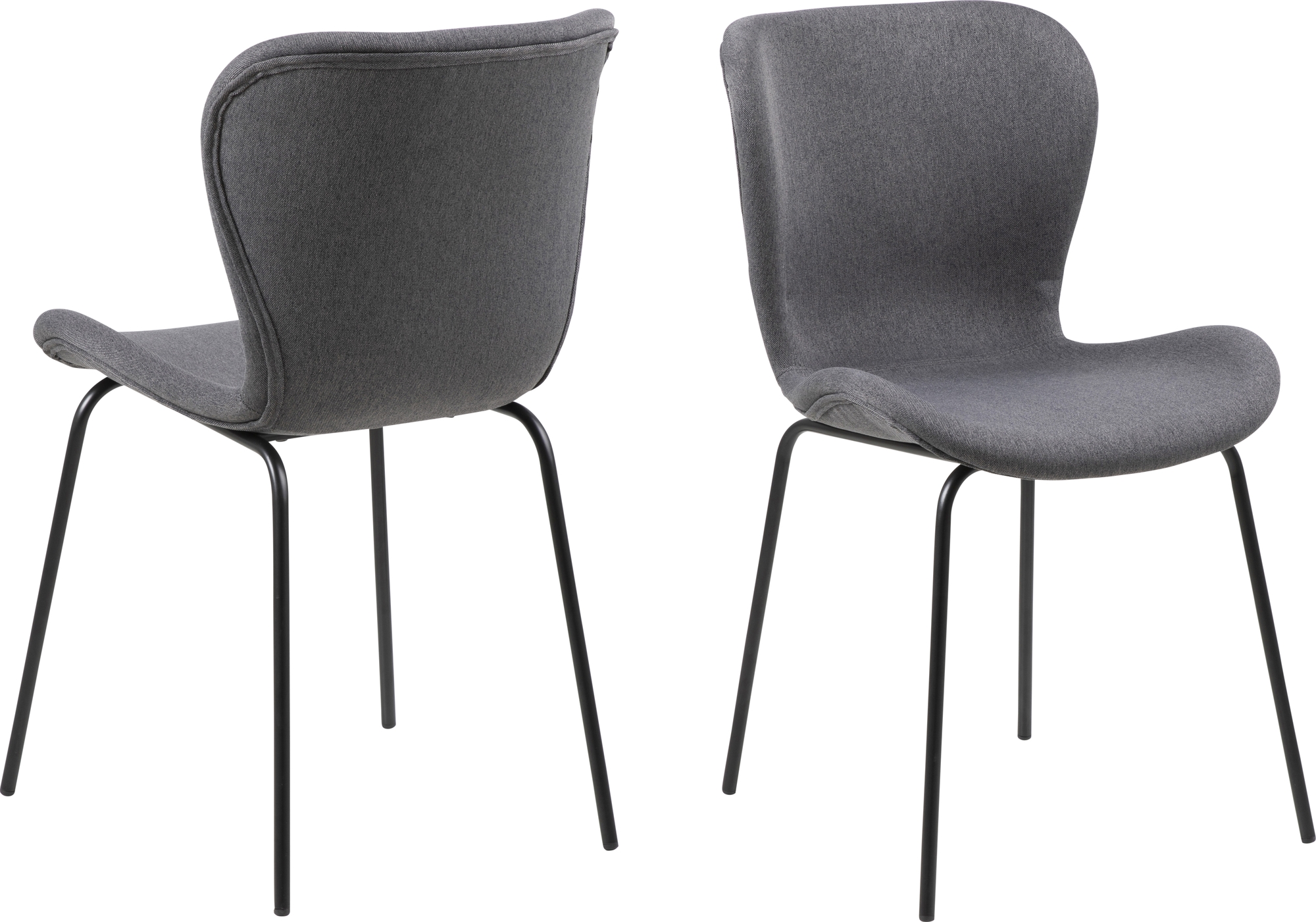 Batilda Esszimmerstuhl - Grau/Schwarz