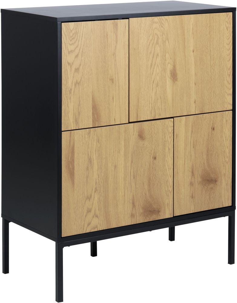 Seaford Sideboard - Schwarz/Eiche