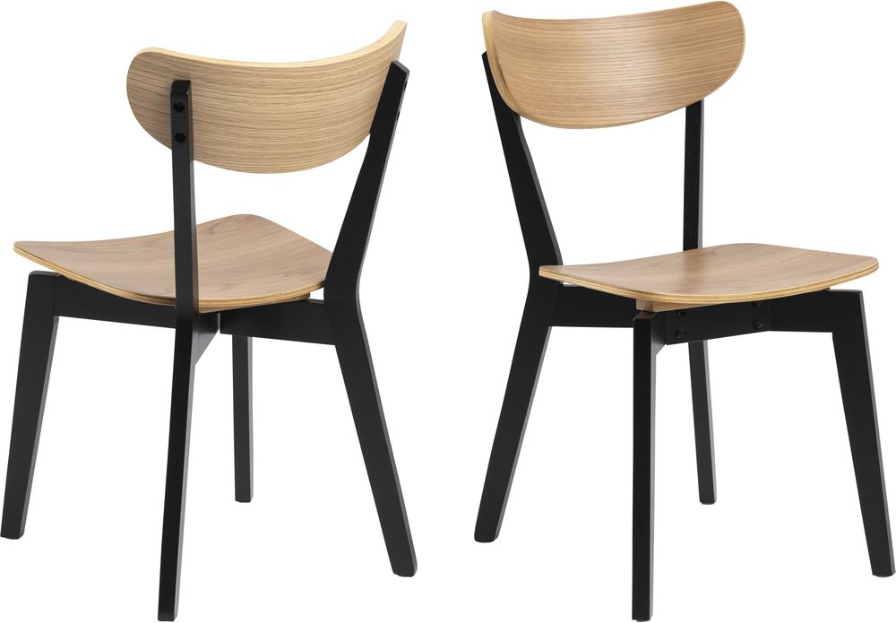 Roxby Esszimmerstuhl - Eiche/schwarz