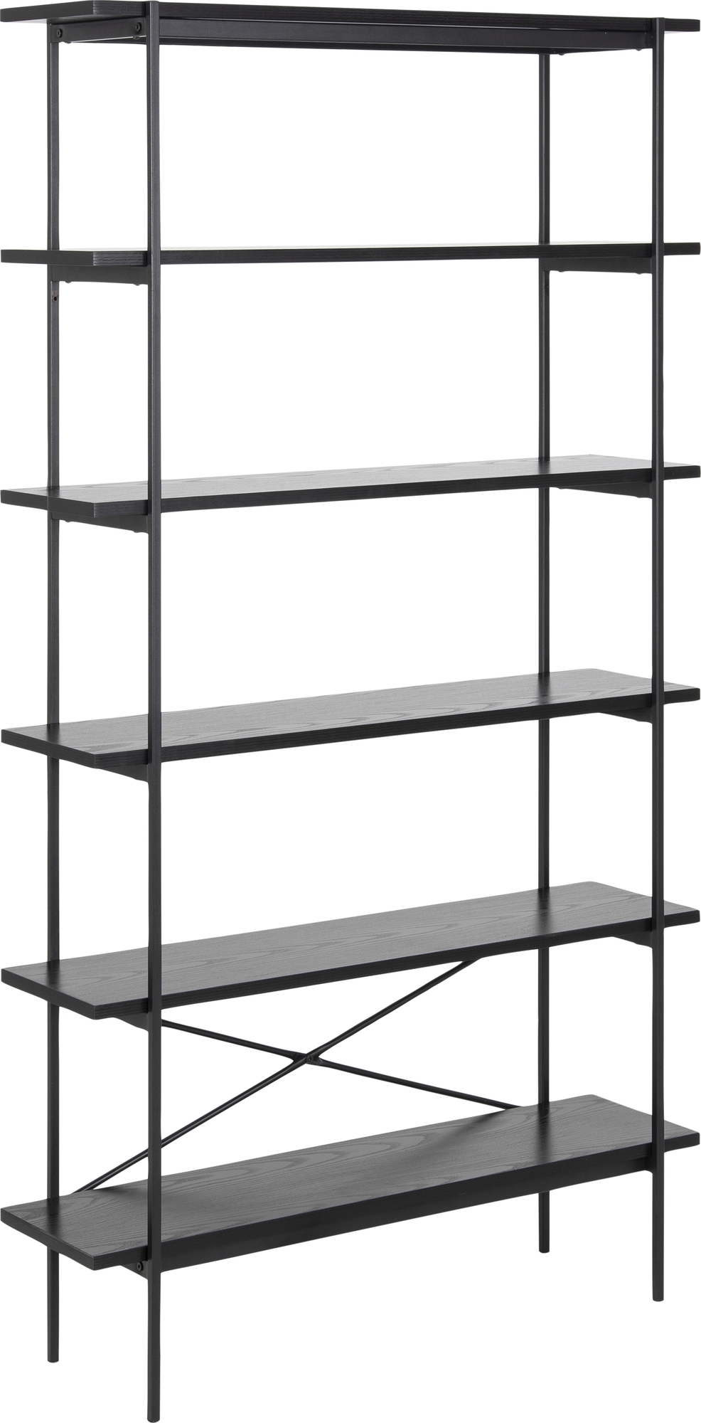 B�cherregal Angus 172 cm - Schwarz