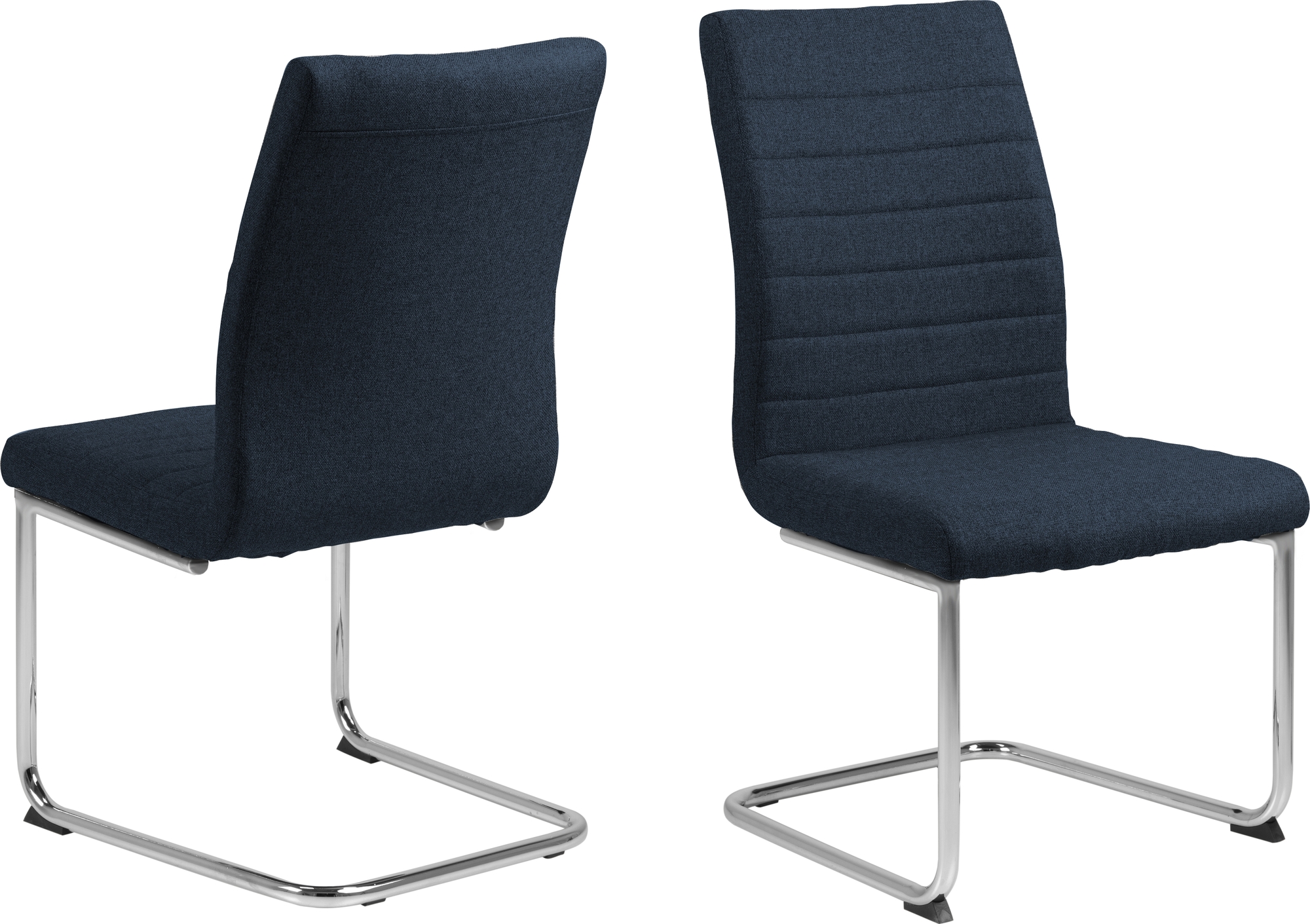 Moon Esszimmerstuhl - Blau/Chrom