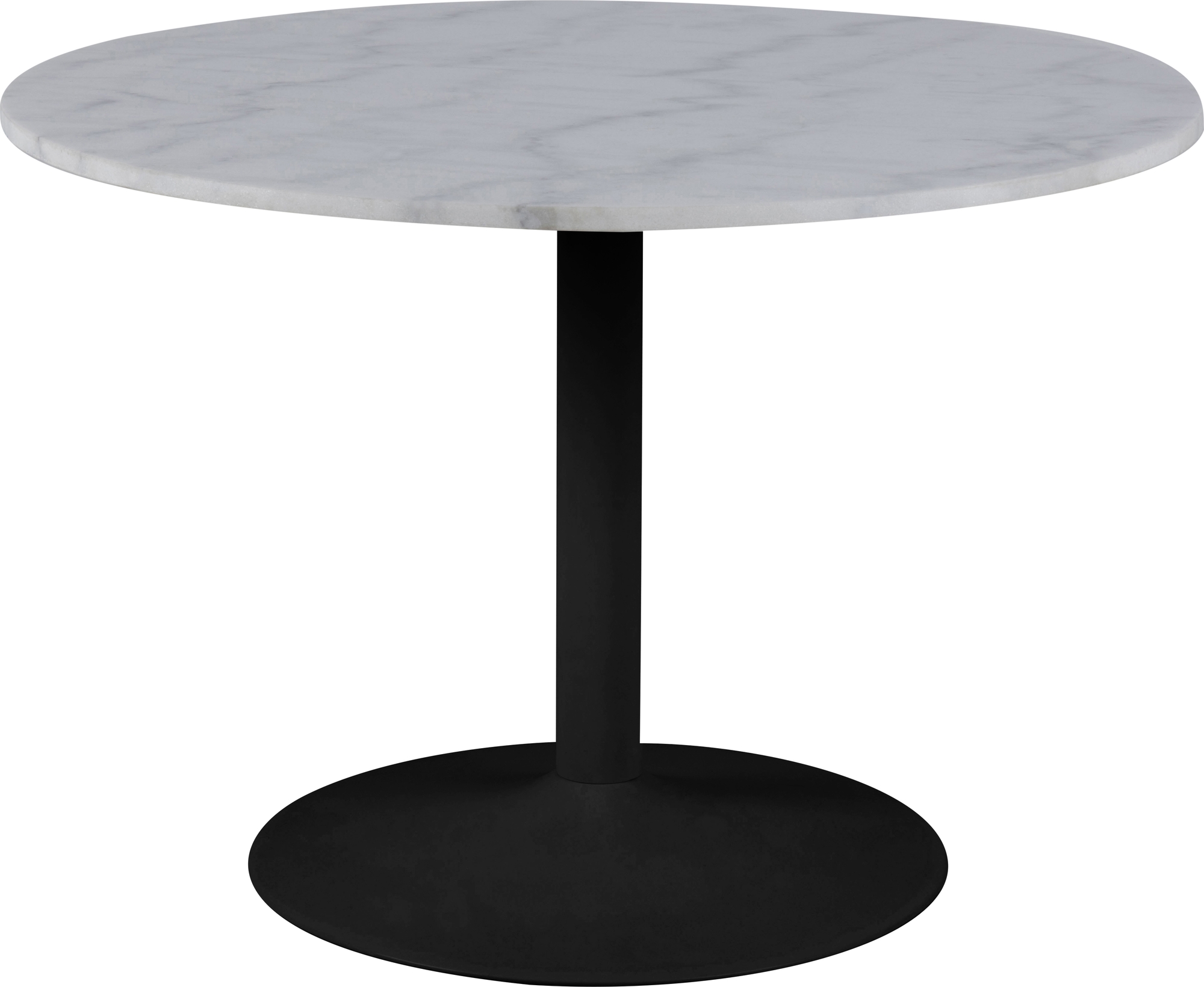 Tarifa Esstisch �110 cm - Wei�er Marmor/Schwarz