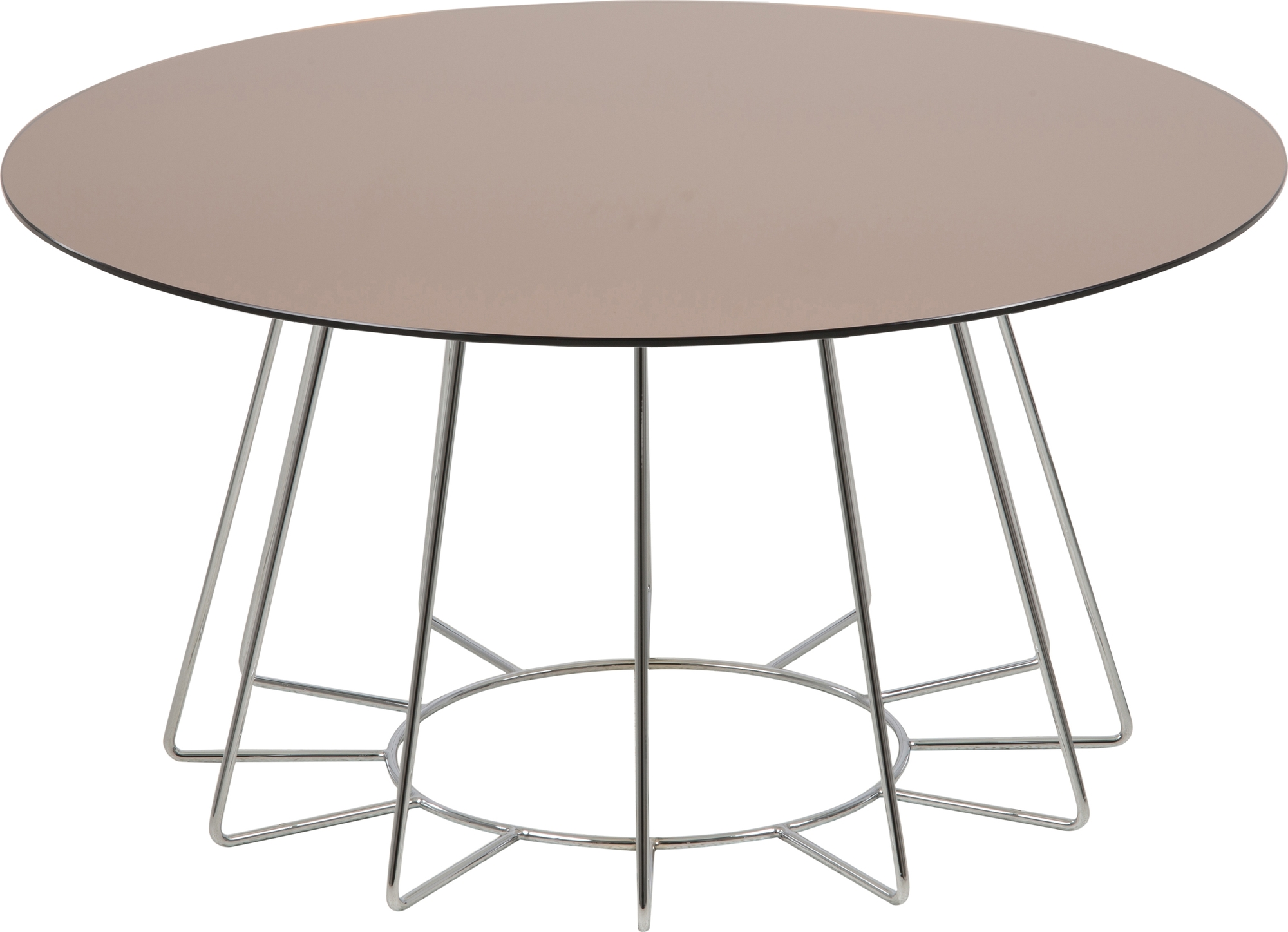 Casia Couchtisch �80 cm - Bronze/Chrom