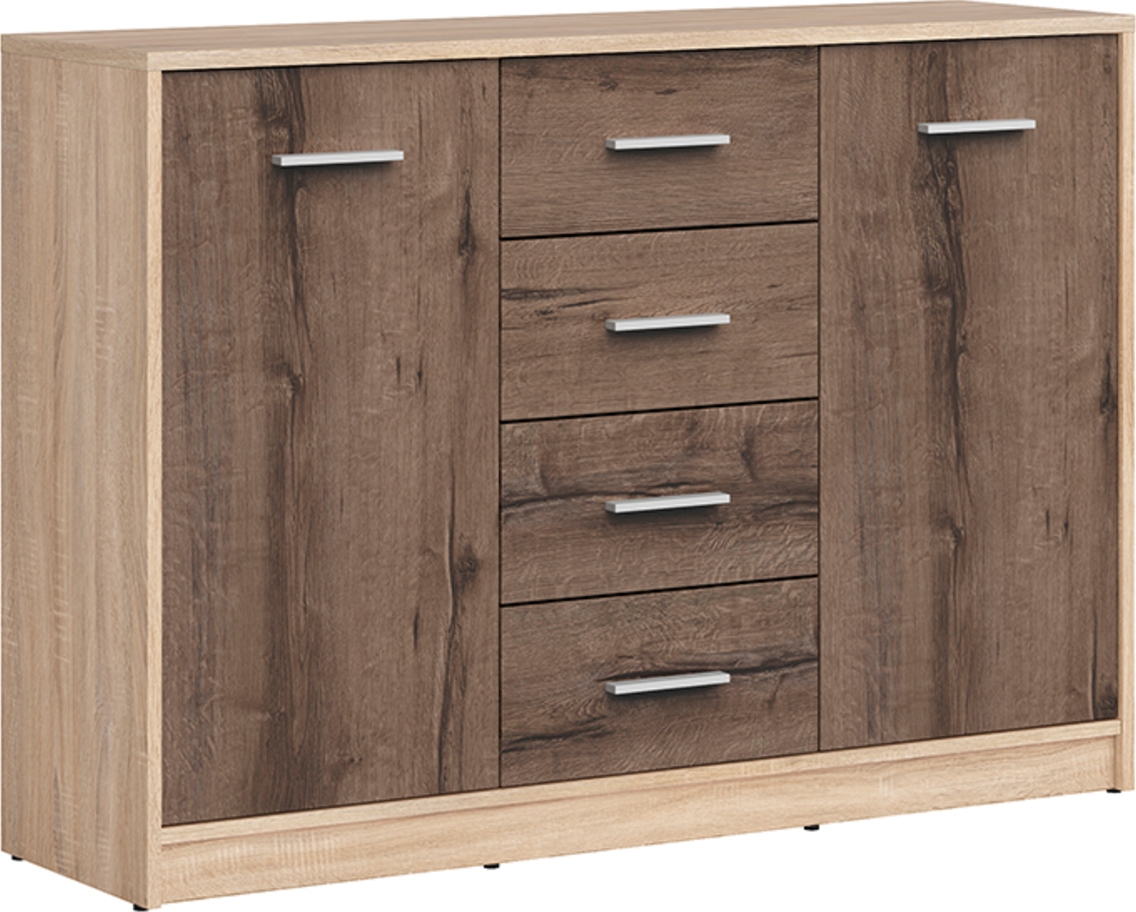 Nepo Plus Aufbewahrungsm�bel - Sonoma Eiche/Eiche dunkel