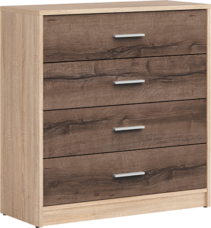 Nepo Plus Kommode - Sonoma Eiche/Eiche dunkel Nepo Plus Kommode - Sonoma Eiche/Eiche dunkel