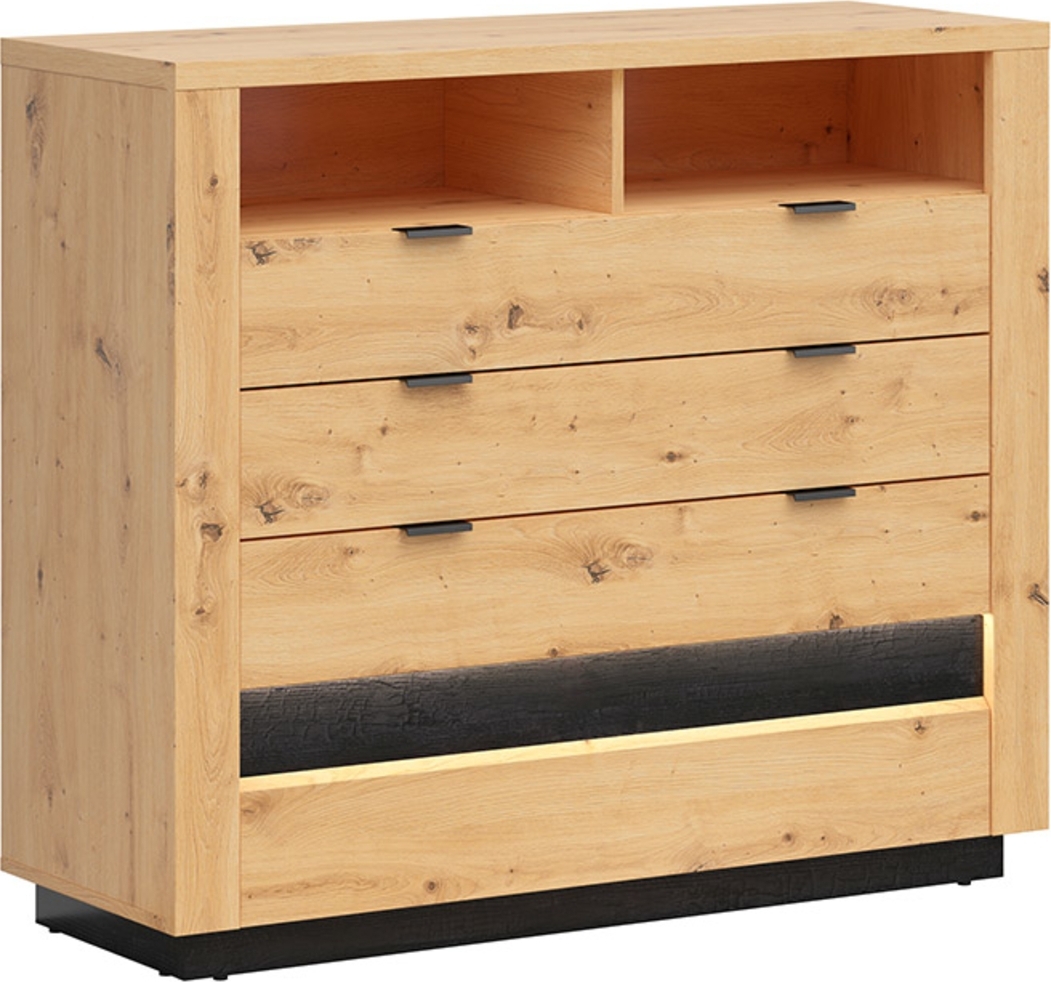 Ostia Kommode - Artisan Eiche/Eiche schwarz