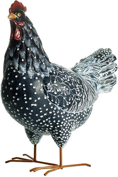 Henne-Dekoration 31 x 18 x 39 cm - Schwarz