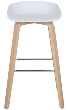 Akita Barhocker - Weiß/Eiche Akita Barhocker - Weiß/Eiche