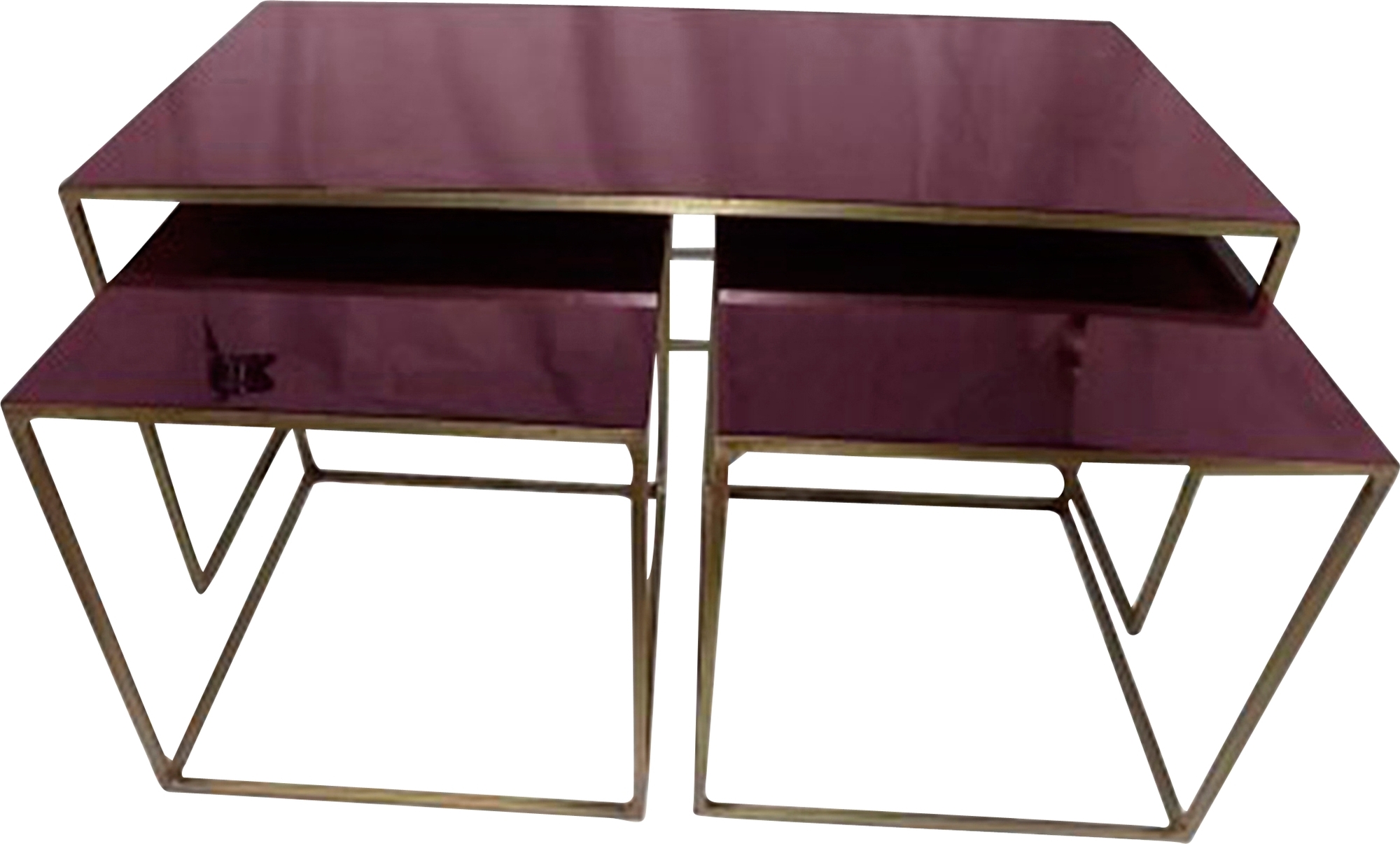 Mayfair Couchtisch - Pflaume/Messing Mayfair Couchtisch - Pflaume/Messing