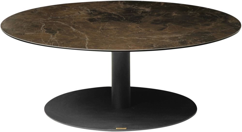 Pandora Couchtisch �100 cm - Braune Marmorimitation