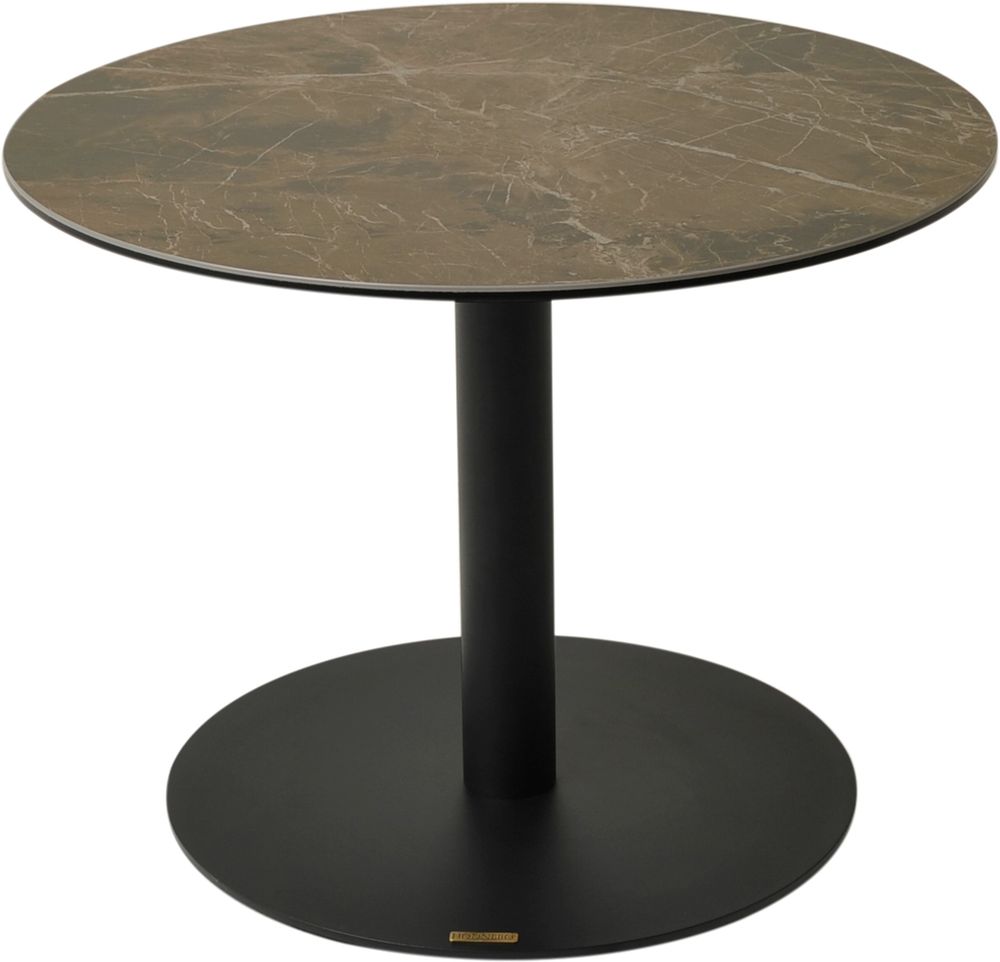 Pandora Beistelltisch �60 cm - Braune Keramik/Marmorimitation