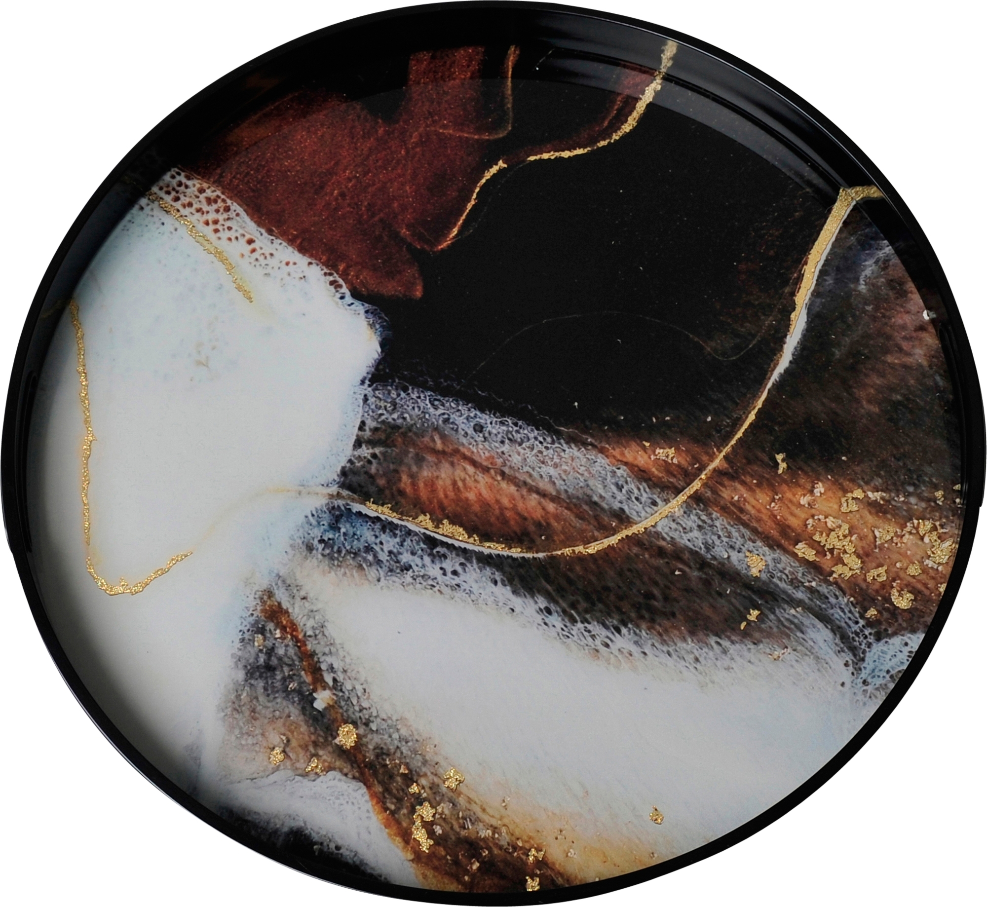 Marshall Serviertablett - Gold/Braun