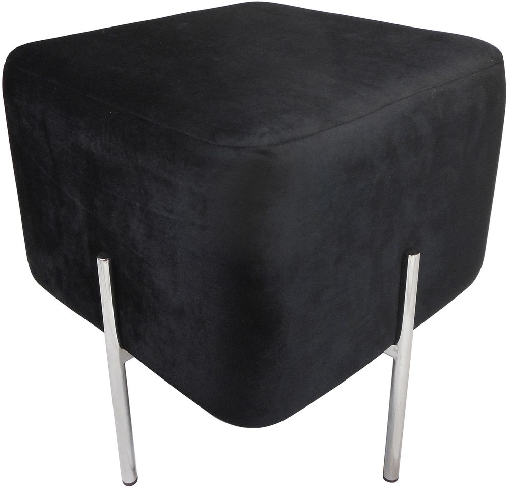 Hocker Maude - Schwarz/Chrom