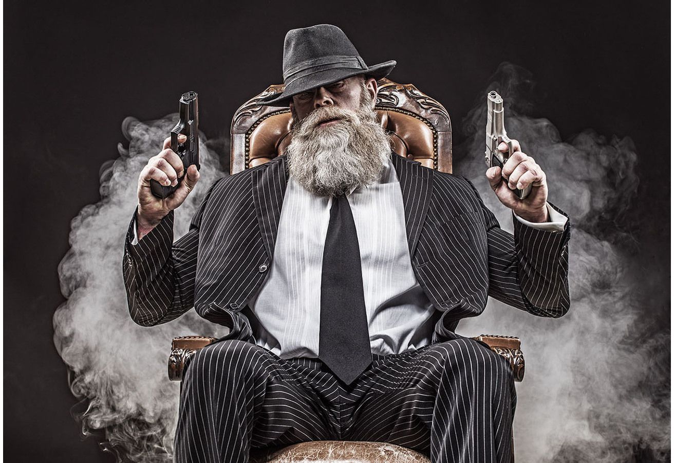 Glasmalerei - Friseursalon - 130x90 cm