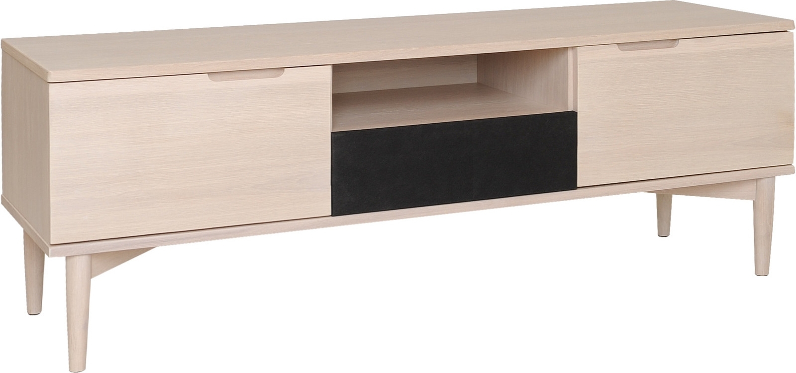 Karmöy Medienbank - weiß pigmentiertes Eichenfurnier Karmöy Medienbank - weiß pigmentiertes Eichenfurnier