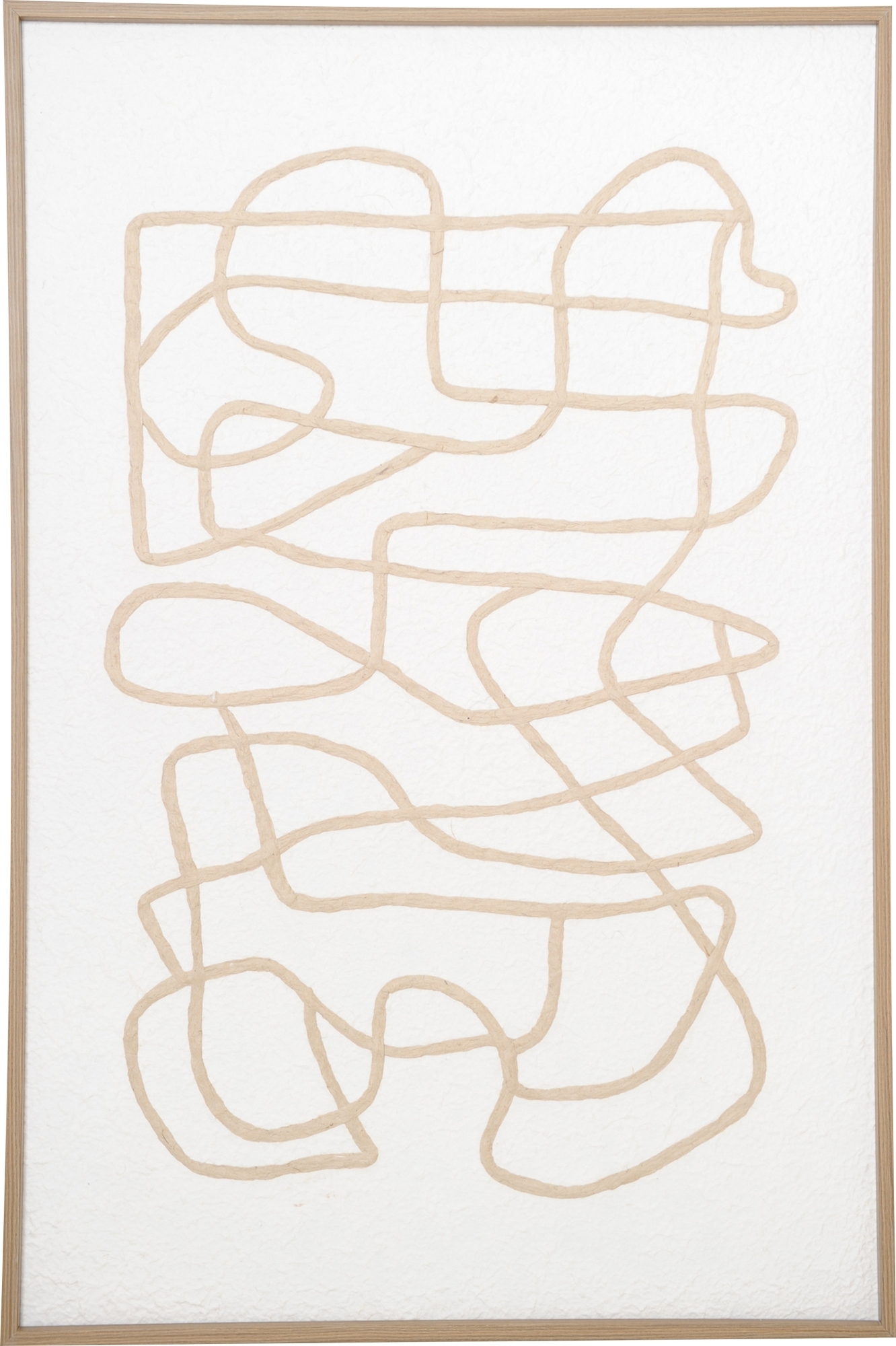 3D-Gem�lde aus Reispapier mit braunem Kunststoffrahmen - 80 x 120 cm - Labyrinth