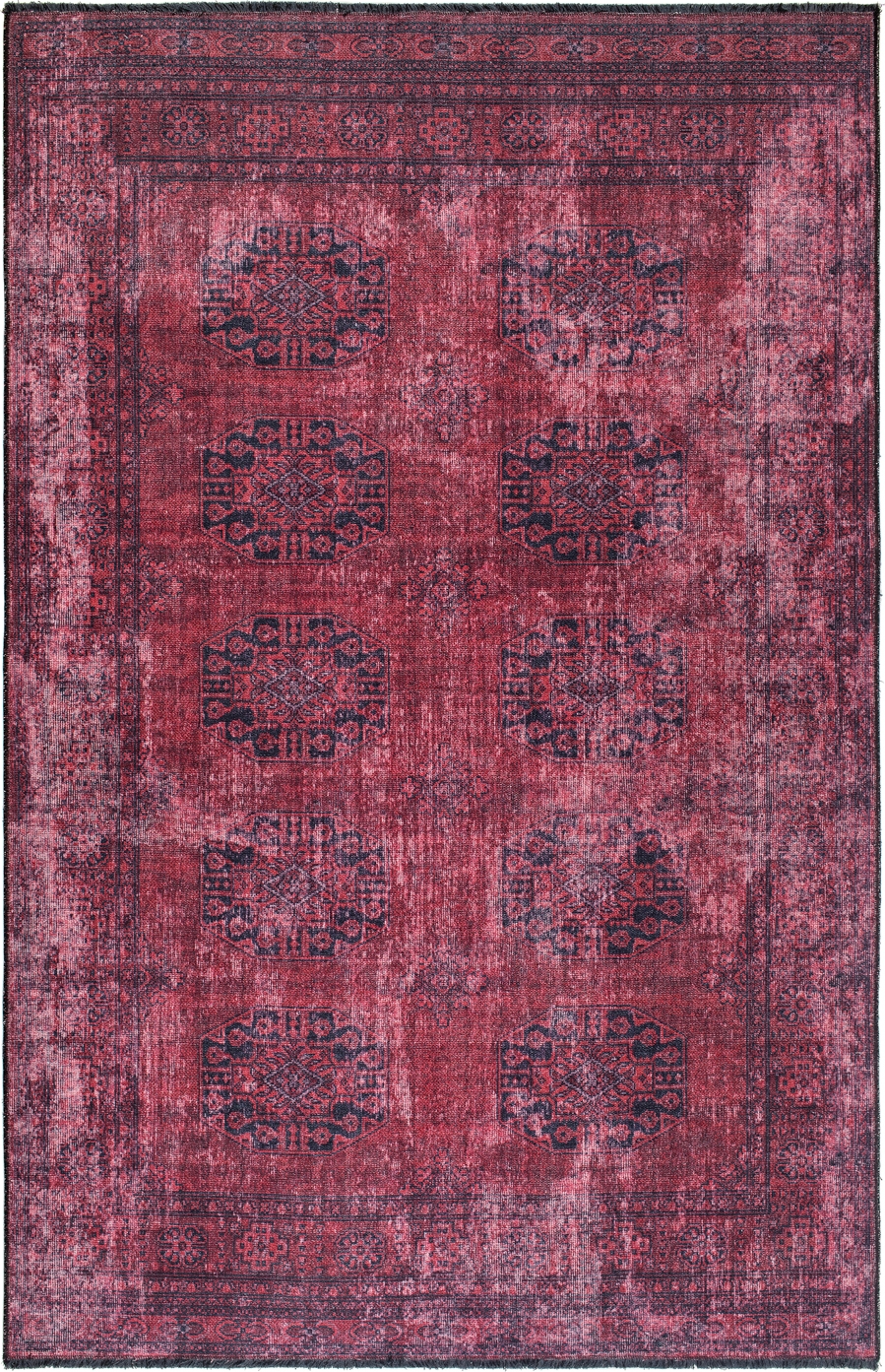 Adana Boccara Baumwollteppich Rot