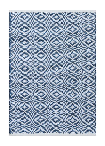 Baumwollteppich Davina - blau