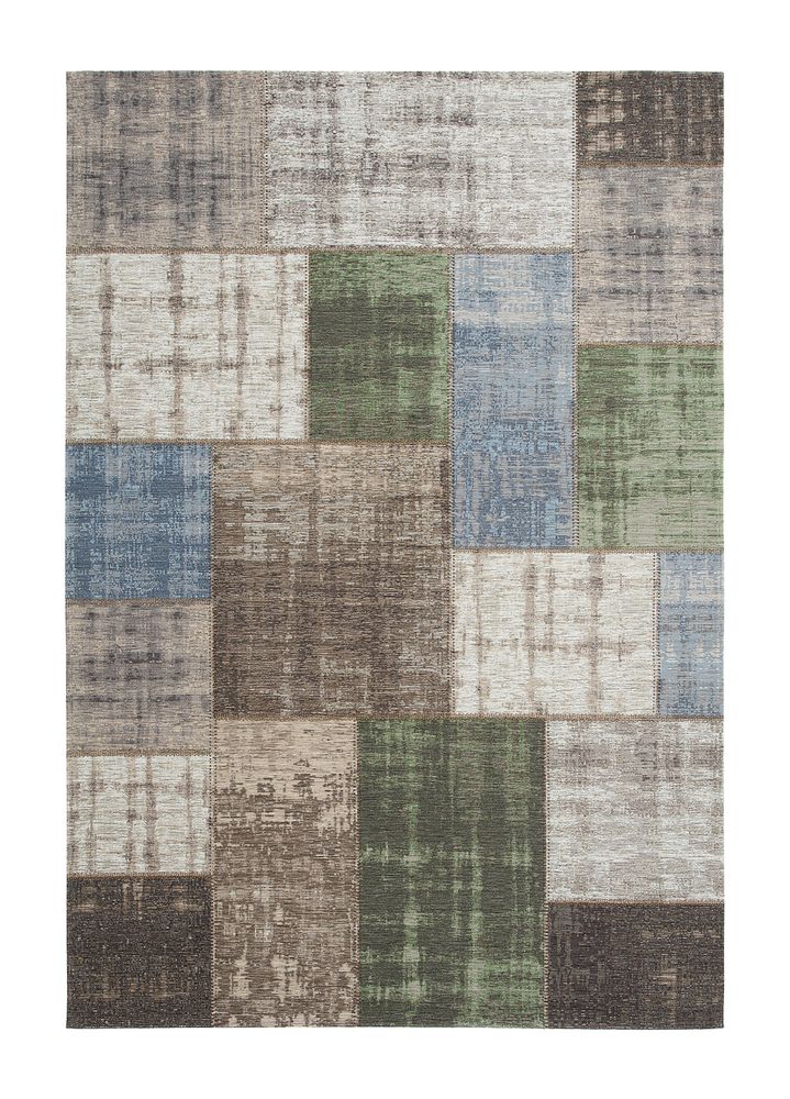 Patchwork-Teppich Stracciatella - Natur/Multi