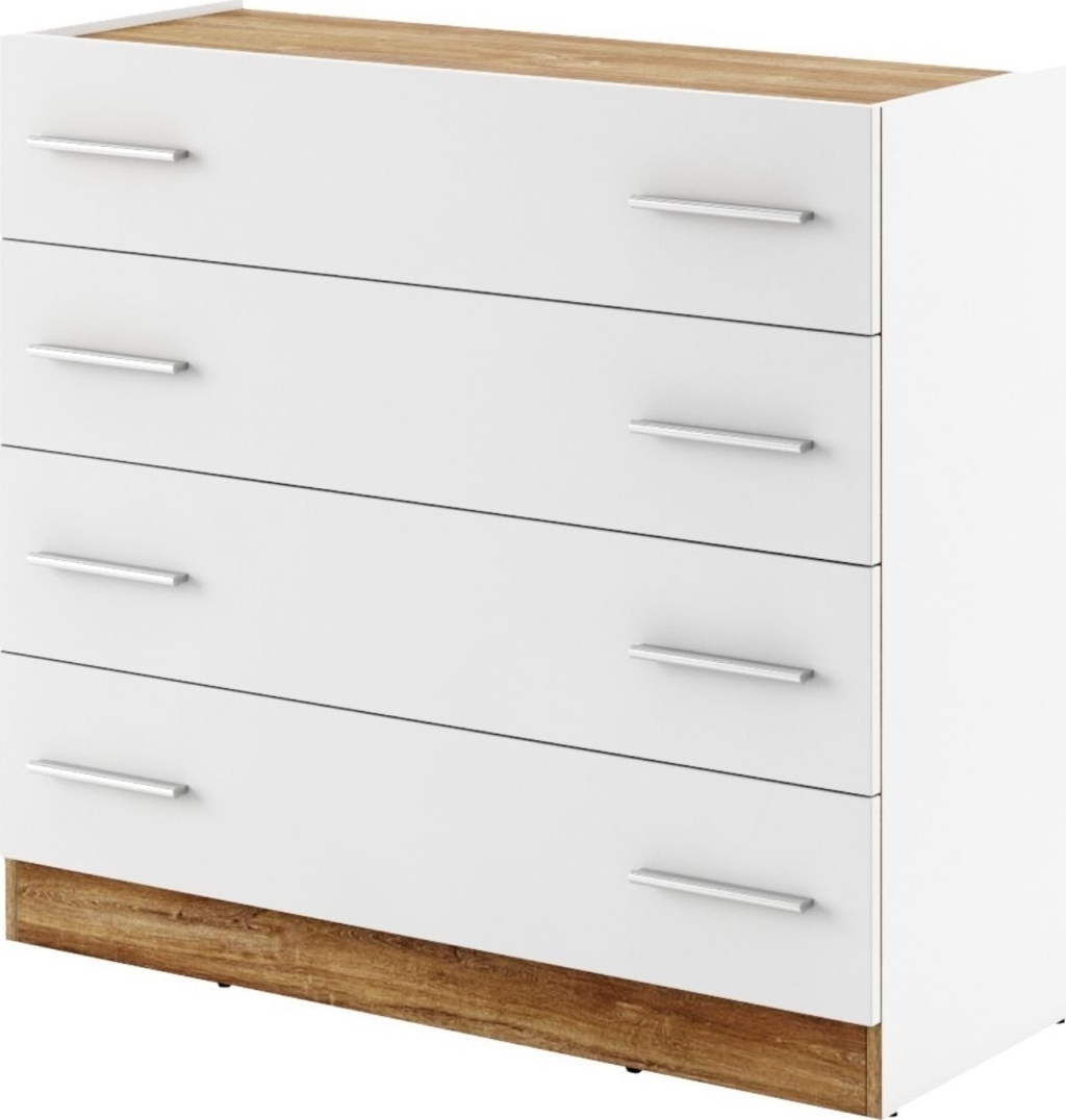 Dentro Kommode - Wei�/Eiche Stirling