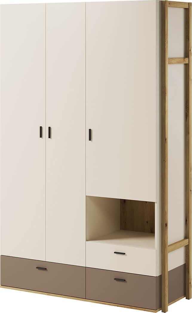 Lenny Kleiderschrank - Artisan Eiche/Beige/Tr�ffel