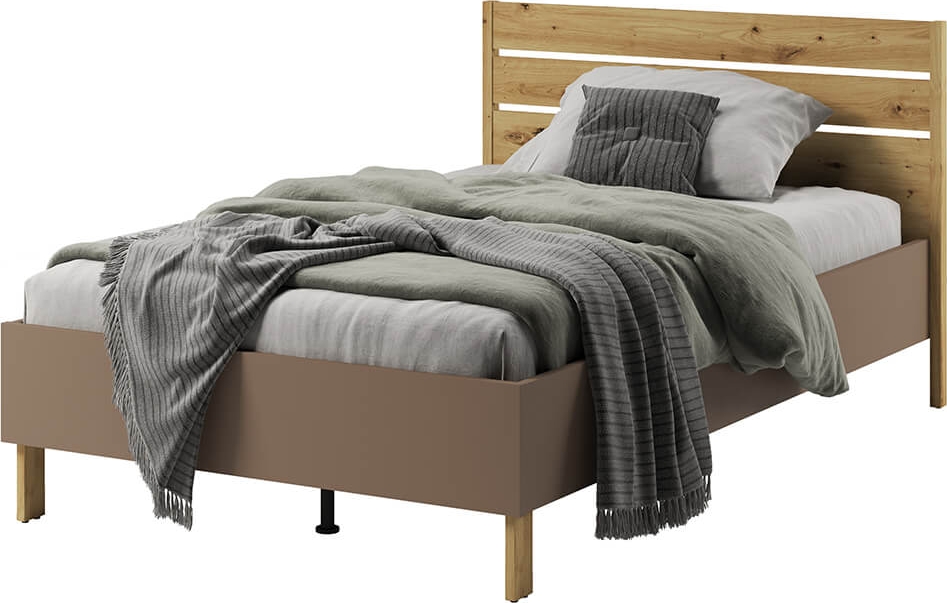 Lenny Bettgestell 120 x 200 cm - Artisan Eiche/Beige/Tr�ffel